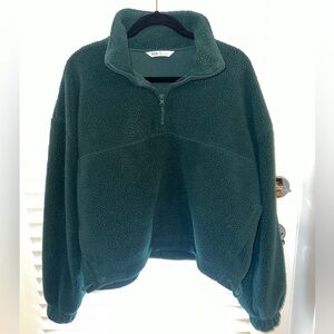 Dark green fleece pullover, women’s M, DSG